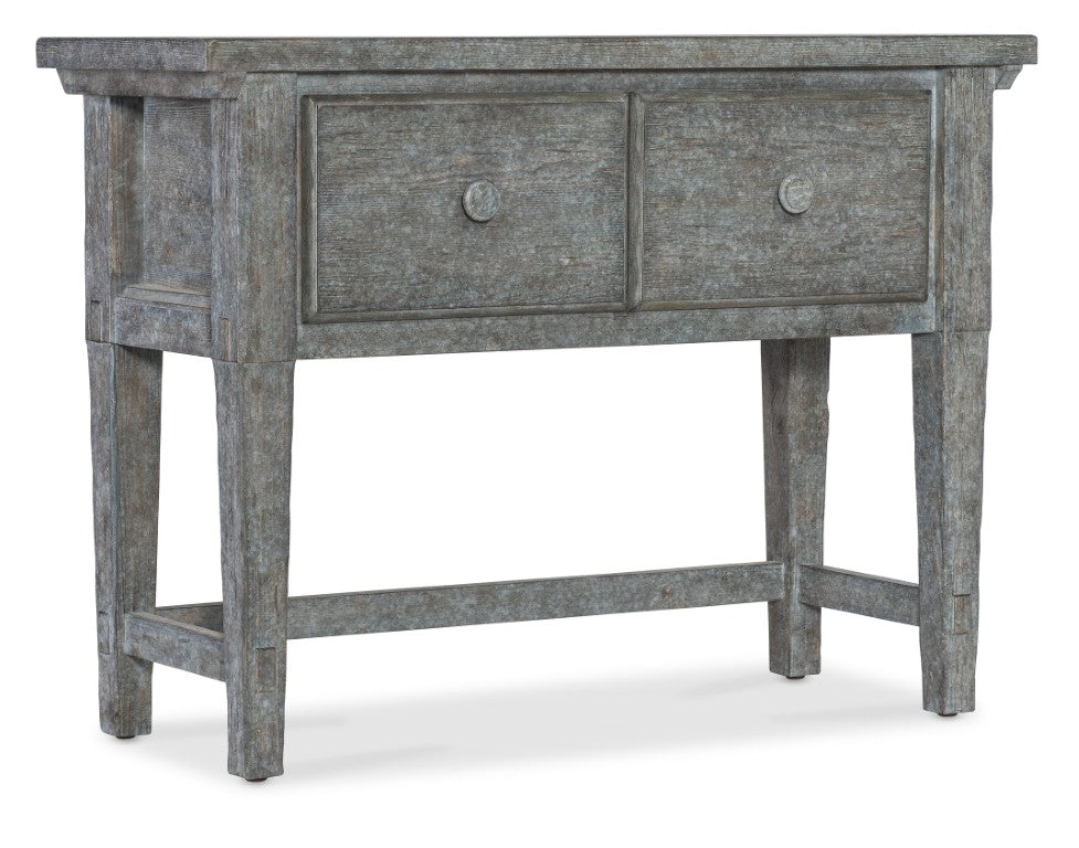 Hooker Furniture Commerce Belgian Stonewashed Console Table With Soft-Close Drawers, Tapered Legs, Pine Veneer Charm 7228-85097-45
