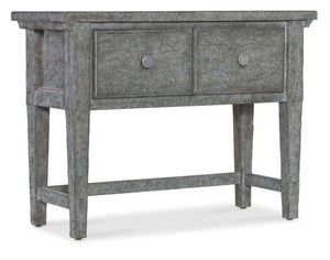Hooker Furniture Commerce Belgian Stonewashed Console Table With Soft-Close Drawers, Tapered Legs, Pine Veneer Charm 7228-85097-45