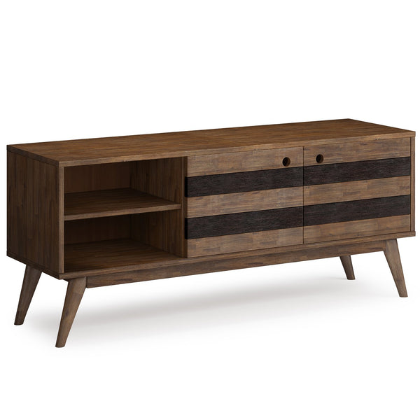English Elm Clarkson Low Tv Stand - Handcrafted Rustic Acacia Wood Media Console For Stylish Home Entertainment B136P158781