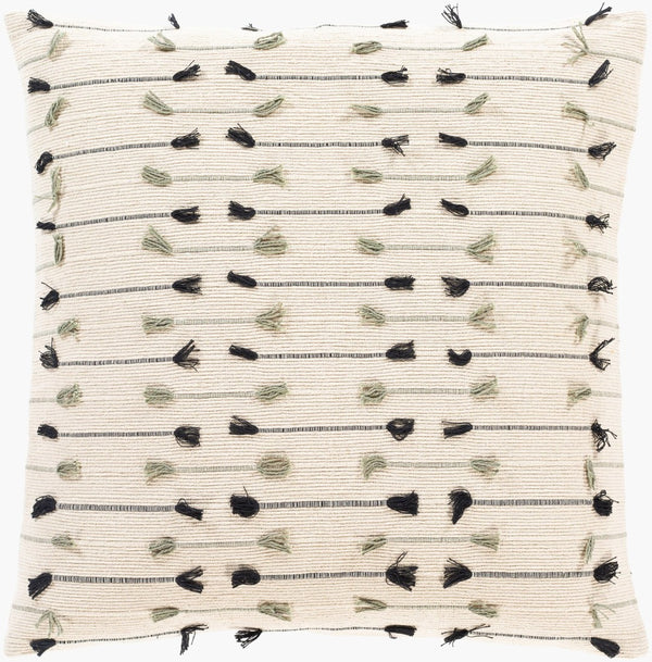 Livabliss Justine Handcrafted Cotton Throw Pillow Bohemian Global Textile Art for Sofa or Bed JTI003-1818