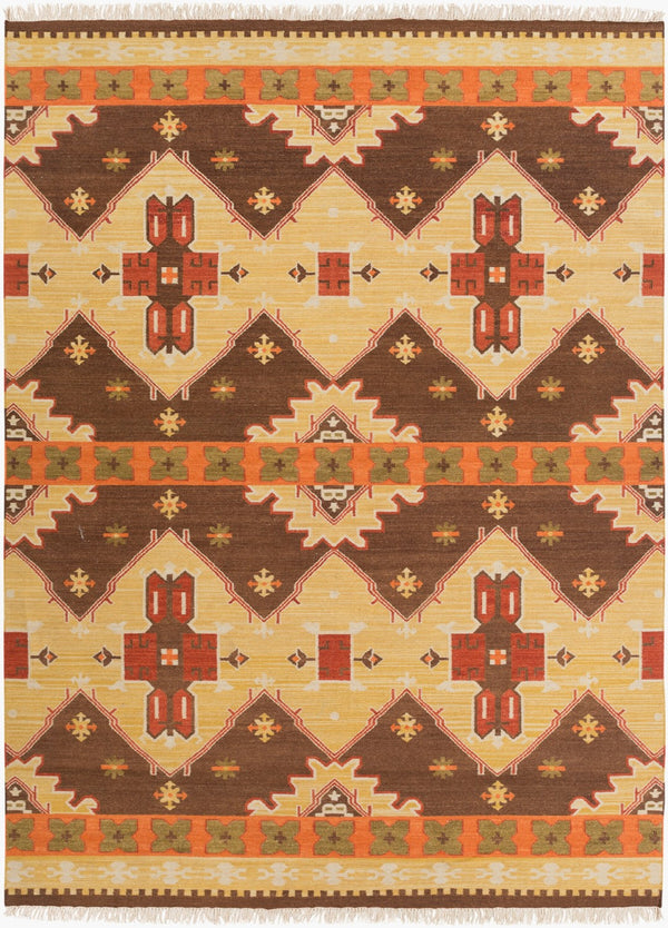 Surya Jewel Tone Ii Handmade 8' X 11' Rug - Elegant Global Design, Durable Wool, Adds Eclectic Charm! Medium Brown Wool Jtii2035-811