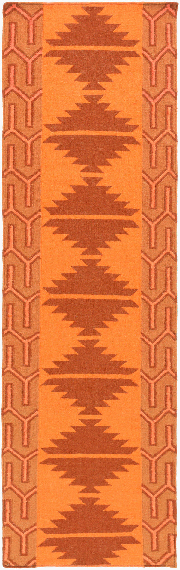 Surya Jewel Tone Ii Handmade 8' X 11' Rug - Elegant Global Design, Durable Wool, Adds Eclectic Charm! Burnt Orange Wool Jtii2070-268