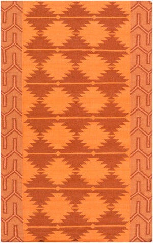 Surya Jewel Tone Ii Handmade 8' X 11' Rug - Elegant Global Design, Durable Wool, Adds Eclectic Charm! Burnt Orange Wool Jtii2070-23