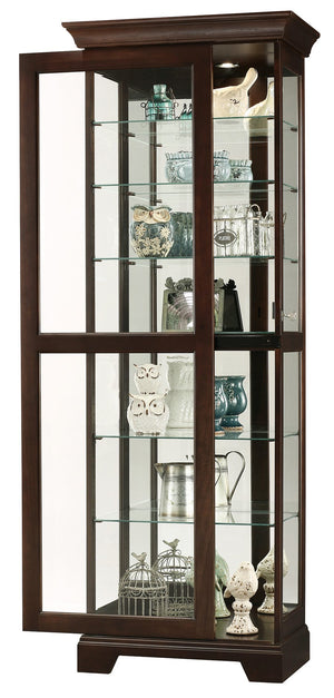 Hekman Furniture 680577 Lighted Curio Cabinet By Howard Miller – Elegant Espresso Display With Adjustable Shelves Espresso Martindale Ii Curio Cabinet 680577
