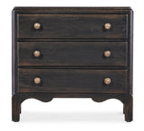 Americana Three-Drawer Nightstand Black Americana Collection 7050-90015-89 Hooker Furniture