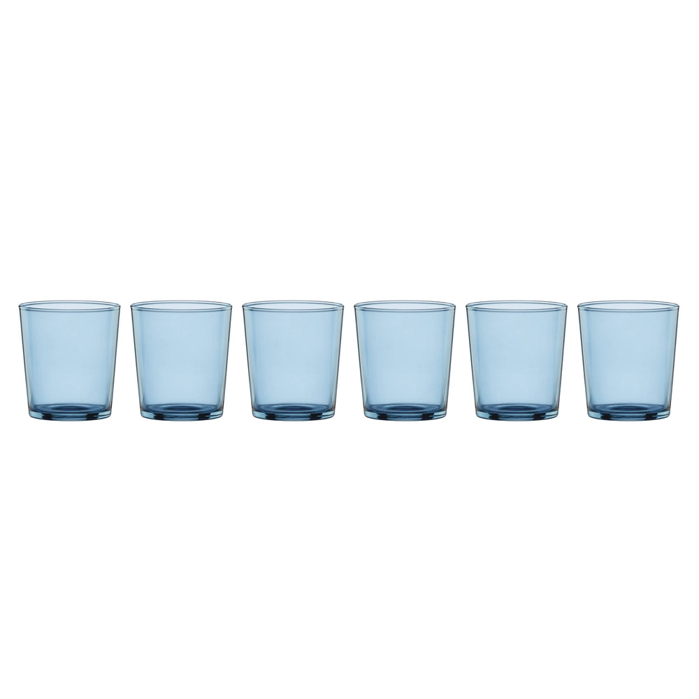 Lenox Oneida Stackables Blue Shot Glasses, Set of 6 Blue, BLUE GLASS,CRYSTAL 895982