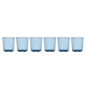 Lenox Oneida Stackables Blue Shot Glasses, Set of 6 Blue, BLUE GLASS,CRYSTAL 895982