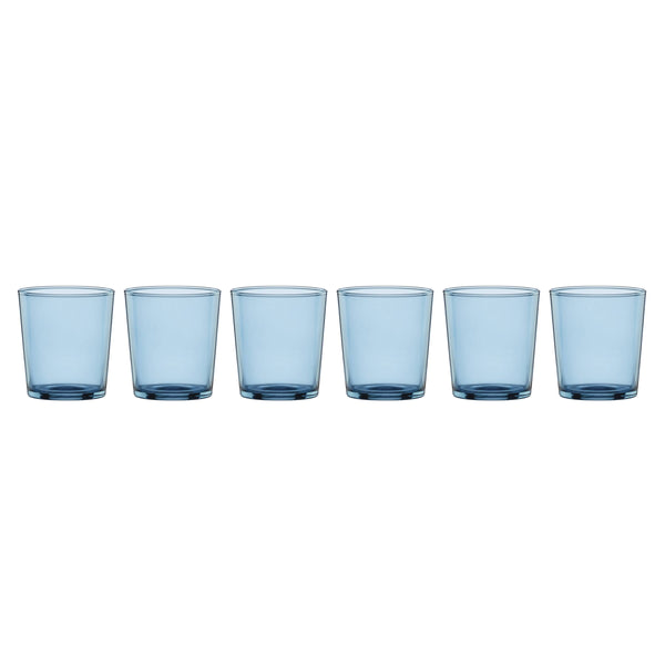 Lenox Oneida Stackables Blue Shot Glasses, Set of 6 Blue, BLUE GLASS,CRYSTAL 895982
