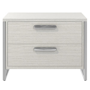 Bernhardt Bernhardt Stratum Mist Nightstand With Polished Nickel Accents, Soft-Close Drawers & Usb Charging 325232