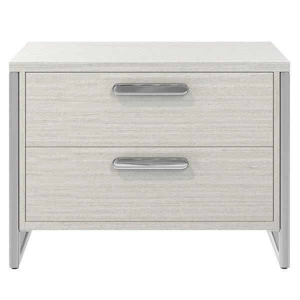 Bernhardt Bernhardt Stratum Mist Nightstand With Polished Nickel Accents, Soft-Close Drawers & Usb Charging 325232