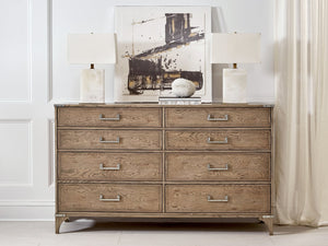 A.R.T. Furniture Passage Dresser: Stylish Natural Oak Storage With 8 Soft-close Drawers & Cedar-lined Bottoms Brown Ash Solids,Knotty Oak Veneers,Metal 287130-2302