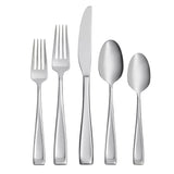 Lenox Oneida Moda 75 Piece Flatware Set Metallic, STAINLESS METAL T711075AL20