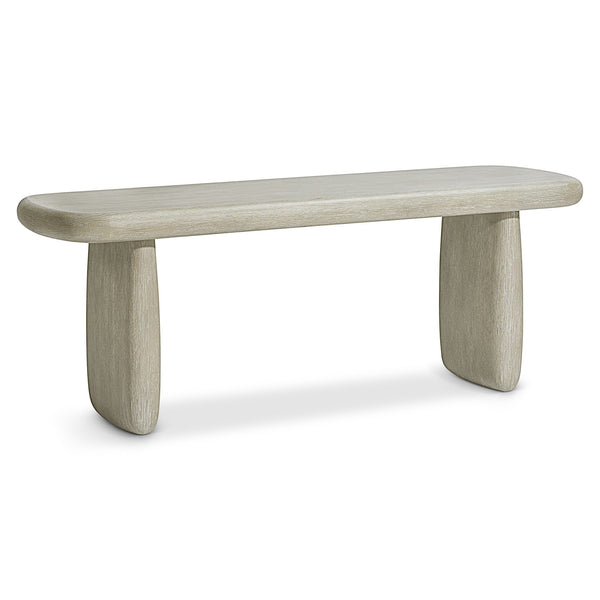 Bernhardt Bernhardt Arcadia Bench — 54" Oak Seat With Clay Resin Rounded Legs, Rustic-Modern Entryway Seating 334508