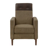 Homelegance By Top-Line Charleston Push-Back Recliner Brown Fabric