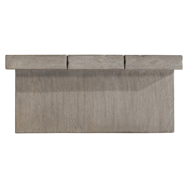 Bernhardt Bernhardt Melbourne Teak Cocktail Table 56"W X 36"D Live-Edge Plank Top Carbonized Sea Oat Finish X06023