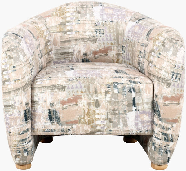 Surya Julian Accent Chair - Plush Polyester Upholstery, Durable Rubber Wood Base, Elegant Comfort Upgrade! Base, Brown Polyester,Rubber Wood,Polyurethane Foam,Dacron Jua001-303531