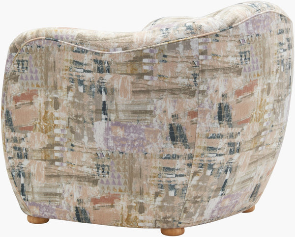 Surya Julian Accent Chair - Plush Polyester Upholstery, Durable Rubber Wood Base, Elegant Comfort Upgrade! Base, Brown Polyester,Rubber Wood,Polyurethane Foam,Dacron Jua001-303531