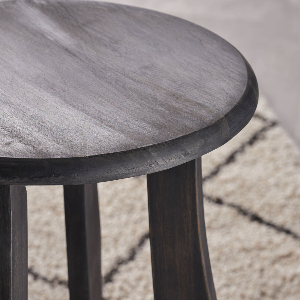 English Elm Christopher Knight Home® - PIKE Dark Gray Acacia Barstools Set of 2 — 30" Backless Outdoor Water-Resistant Contemporary Seats 60810.00