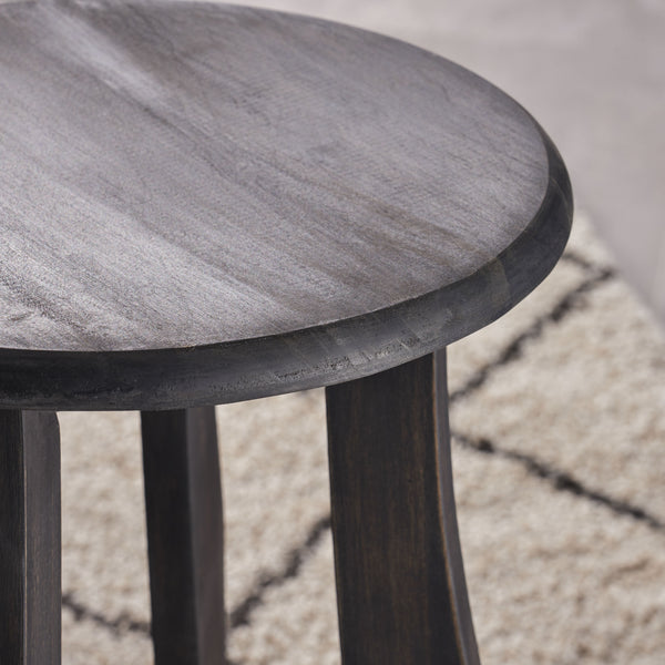 English Elm Christopher Knight Home® - PIKE Dark Gray Acacia Barstools Set of 2 — 30" Backless Outdoor Water-Resistant Contemporary Seats 60810.00