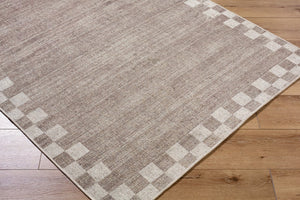 Livabliss Judie Handwoven Flatweave Accent Rug Wool Blend for Entryway Bathroom or Bedside Taupe, Stone 3'6" x 5'6" JUD2301-3656