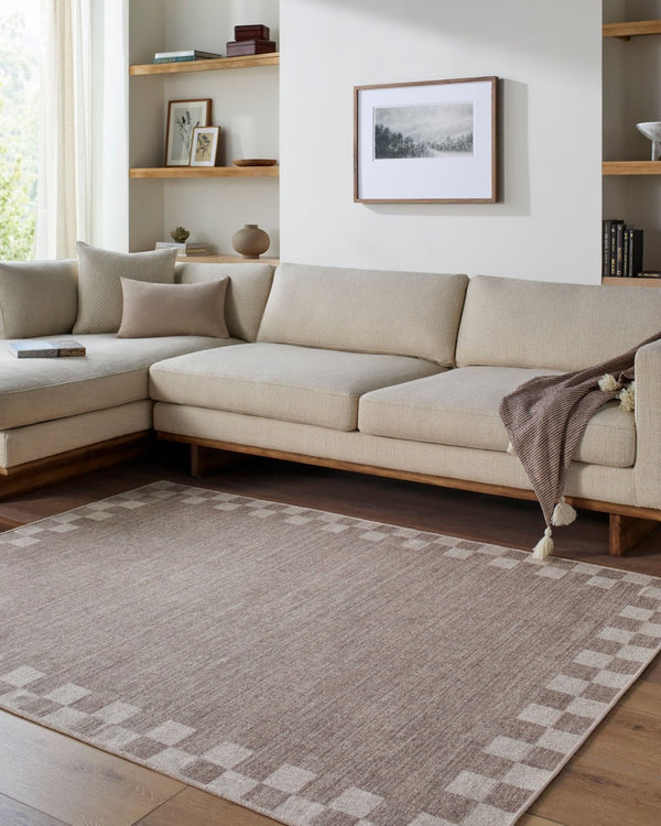 Livabliss Judie Handwoven Flatweave Accent Rug Wool Blend for Entryway Bathroom or Bedside Taupe, Stone 3'6" x 5'6" JUD2301-3656