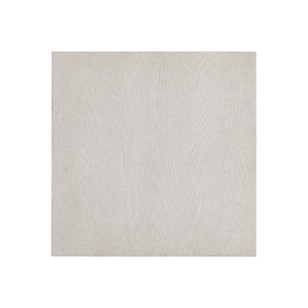 Bernhardt Bernhardt Sandblasted White Blythe Side Table — Modern Rustic Square Top With Cross-Shaped Base, 24" 485111