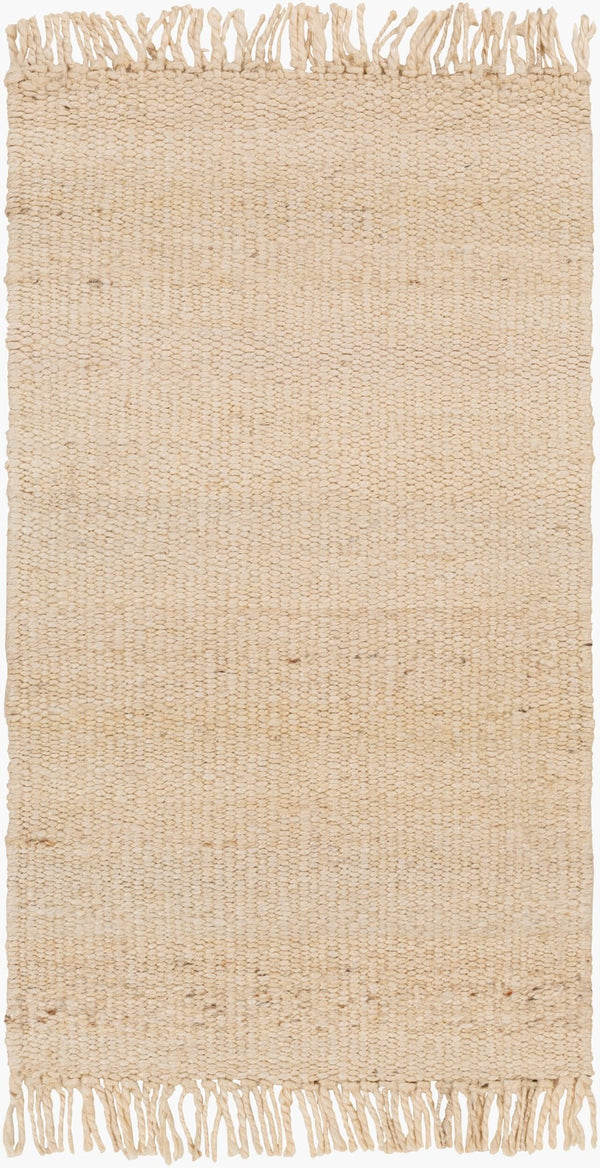 Livabliss Jute Handwoven Flatweave Area Rug Bleached Organic Texture Fringe Coastal Boho Ivory 10' x 13'6" JUITE-1014