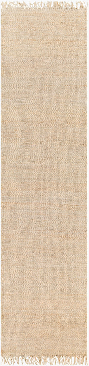 Livabliss Jute Handwoven Flatweave Area Rug Bleached Organic Texture Fringe Coastal Boho Ivory 3' x 12' JUITE-312