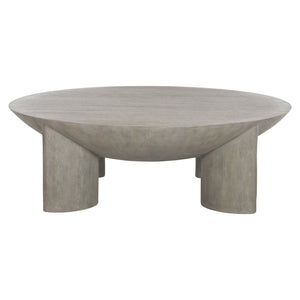 Bernhardt Bernhardt Sculptural Renzo Cocktail Table With Weathered Flint Oak Veneer & Oval Resin Legs, 54.75" 309015