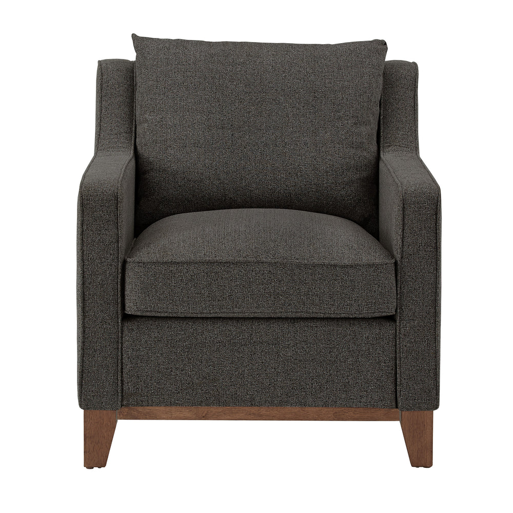 Homelegance By Top-Line Kramer Fabric Chair with Down Feather Cushions Black Polyester