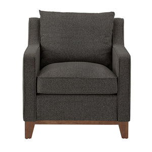 Homelegance By Top-Line Kramer Fabric Chair with Down Feather Cushions Black Polyester