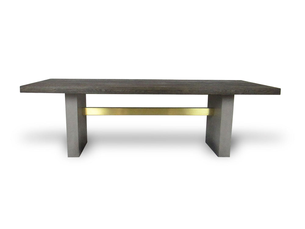 Vig Furniture Modrest June - Stylish Modern Dining Table With Walnut Top & Dark Concrete Legs For Industrial Homes Walnut  Vggr639082-wal-dt