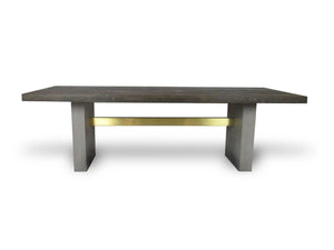 Vig Furniture Modrest June - Stylish Modern Dining Table With Walnut Top & Dark Concrete Legs For Industrial Homes Walnut  Vggr639082-wal-dt