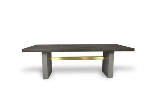 Vig Furniture Modrest June - Stylish Modern Dining Table With Walnut Top & Dark Concrete Legs For Industrial Homes Walnut  Vggr639082-wal-dt