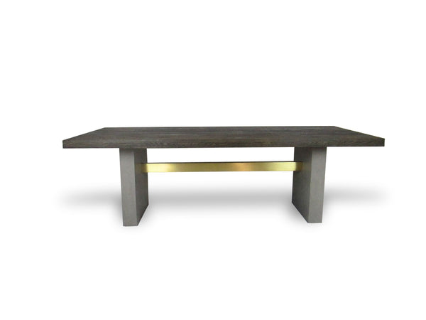Vig Furniture Modrest June - Stylish Modern Dining Table With Walnut Top & Dark Concrete Legs For Industrial Homes Walnut  Vggr639082-wal-dt