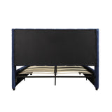 Christopher Knight Home® - Noble House - Antoinette Fully-Upholstered Bed Frame - Queen-Size - Traditiona - Navy Blue