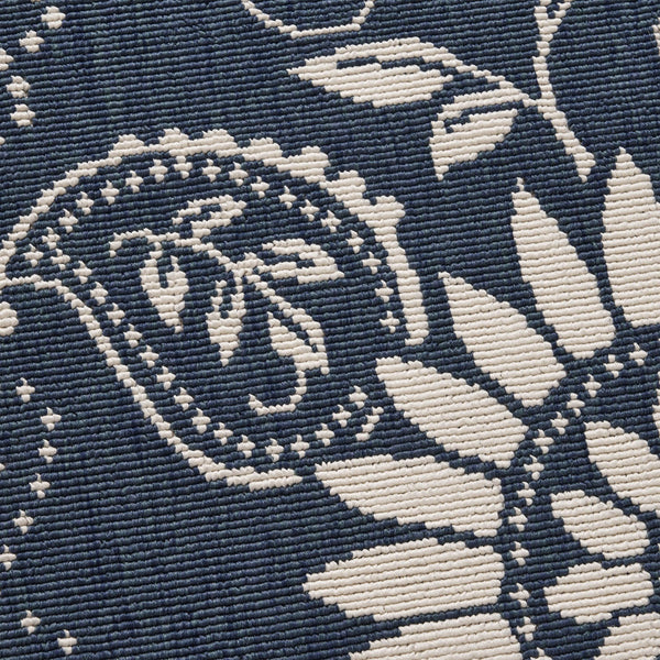 English Elm Christopher Knight Home® - MERIDIAN Blue Botanical Area Rug 5'3" x 7' Machine-Woven Polypropylene Low Pile 4mm Durable Chic 65862.00