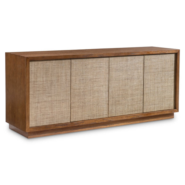 Bernhardt Bernhardt Brasea Suar Wood Media Credenza with Woven Raffia Doors and Adjustable Shelves 394884