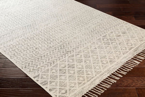 Livabliss July Handwoven Cotton Flatweave Runner Rug with Fringe Bohemian Artisan Hallway Accent Charcoal, Light 2'6" x 8' JUY2302-268