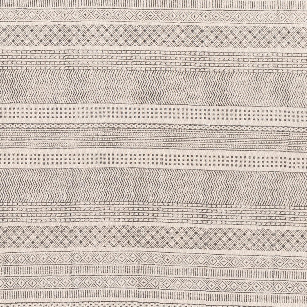 Surya July Handmade 2'6" X 8' Global-inspired Rug - Durable Cotton Construction For Eclectic Home Decor Charcoal Cotton Juy2304-23