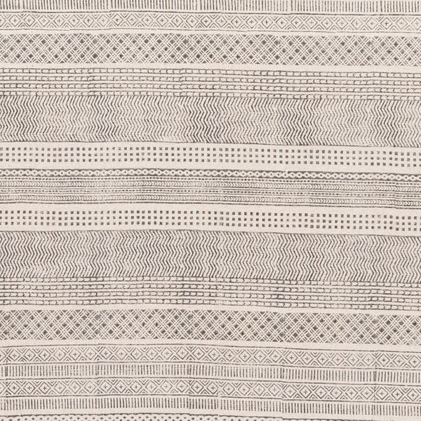 Surya July Handmade 2'6" X 8' Global-inspired Rug - Durable Cotton Construction For Eclectic Home Decor Charcoal Cotton Juy2304-23