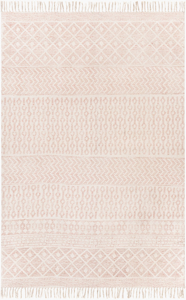 Surya July Handmade 2'6" X 8' Global-inspired Rug - Durable Cotton Construction For Eclectic Home Decor Rose Cotton Juy2305-23
