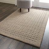 Nourison Perris PERR1 Handmade Woven No Border Indoor Only Contemporary  Rug Latte, Beige 100% Wool 99446224583