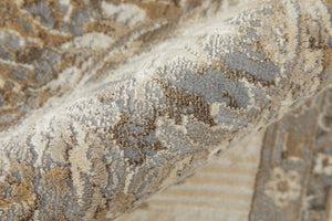 Feizy Rugs Celene Vintage-inspired Floral Rug - Elegant Neutral Palette, Power Loomed For Timeless Style Tan,Ivory,Brown Viscose,Polyester Cel39kzfbgegrye70