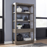 Scott Living Home Griffith Etagere Gray with Light Wood Finish P367DJ305 Pulaski Furniture