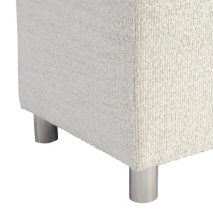 Bernhardt Bernhardt Modulum Bench — 62" Upholstered Seat With Polished Stainless Steel Feet, Transitional Glam Style 315509