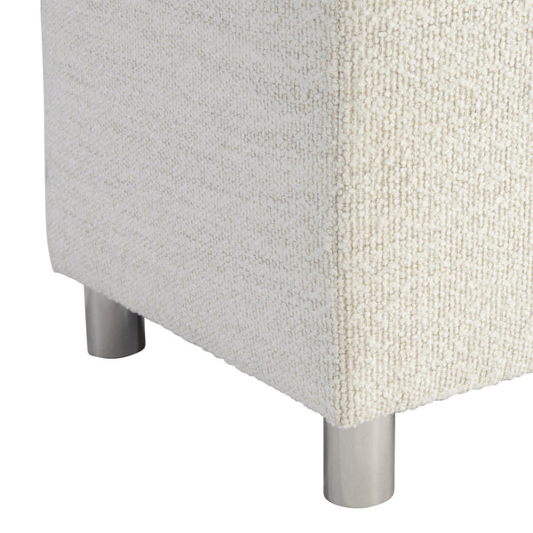 Bernhardt Bernhardt Modulum Bench — 62" Upholstered Seat With Polished Stainless Steel Feet, Transitional Glam Style 315509