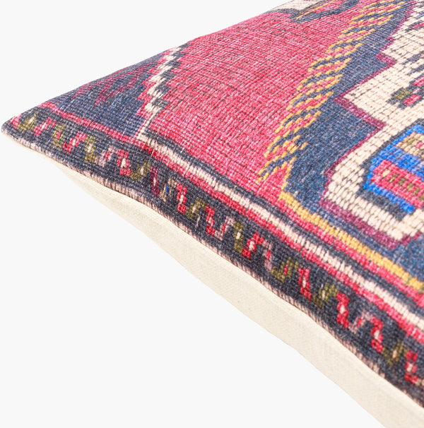 Surya Javed Bohemian 18” X 18” Accent Pillow - Vibrant, Durable, Soft Cotton & Polyester Blend For Home Decor Red Polyester,Cotton Jvd002-2222d