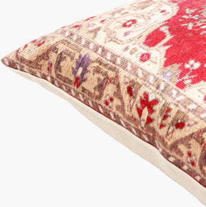 Surya Javed Bohemian 18” X 18” Accent Pillow - Vibrant, Durable, Soft Cotton & Polyester Blend For Home Decor Red Polyester,Cotton Jvd004-1818p