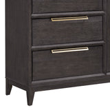 Quincy 5-Drawer Door Chest Black with Molasses Finish P375125 Pulaski Furniture